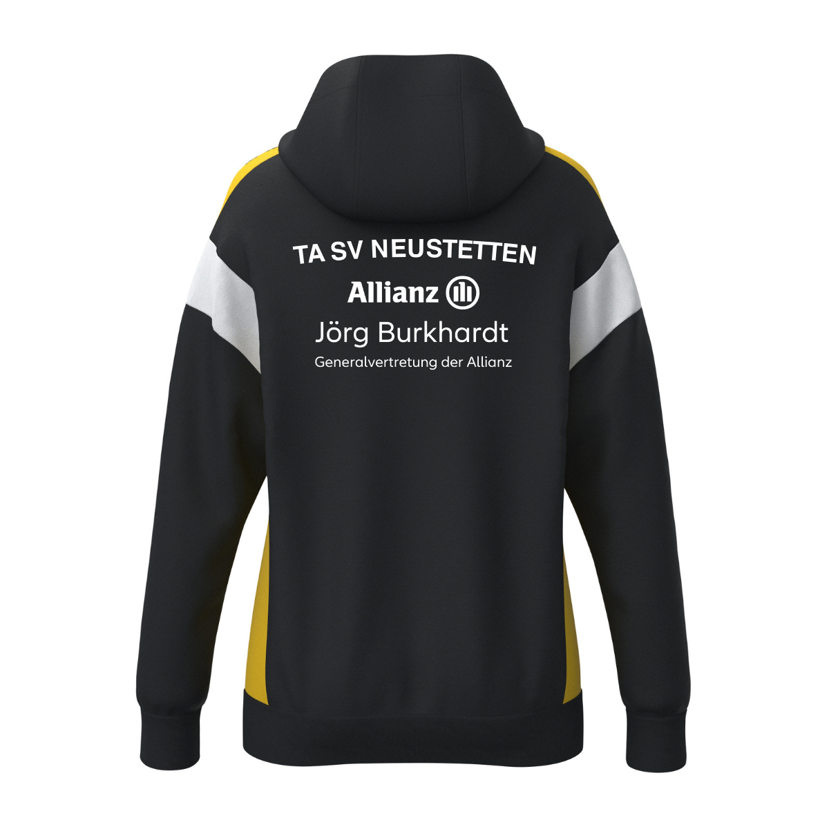 Erima Celebrate 125 Jacke mit Kapuze schwarz/gelb(inkl. Bedruckung) - TA Neustetten