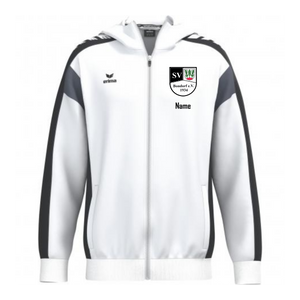 Erima Celebrate 125 Jacke mit Kapuze weiß/grau (inkl. Bedruckung) - SV Bondorf TA