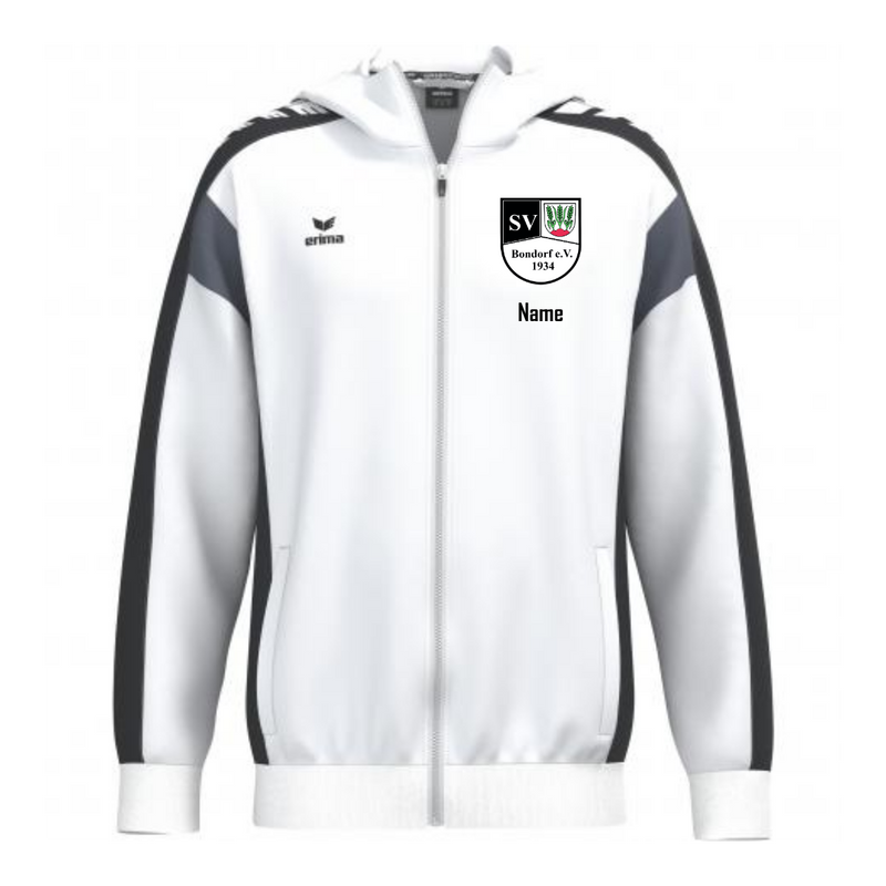 Erima Celebrate 125 Jacke mit Kapuze weiß/grau (inkl. Bedruckung) - SV Bondorf TA