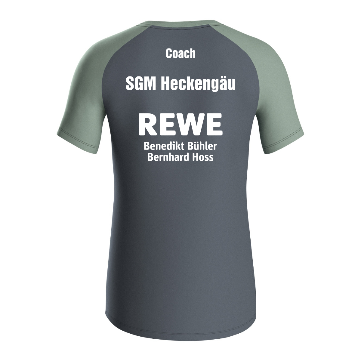 JAKO T-Shirt Iconic anthra light/mintgrün/soft grey (inkl. Bedruckung) - SGM Heckengäu Trainer