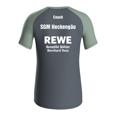 JAKO T-Shirt Iconic anthra light/mintgrün/soft grey (inkl. Bedruckung) - SGM Heckengäu Trainer