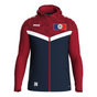 JAKO Kapuzenjacke Iconic marine/chili rot (inkl. Bedruckung) - SV Rosenfeld