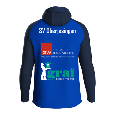 JAKO Kapuzenjacke Iconic marine/royal (inkl. Bedruckung) - SV Oberjesingen Aktive