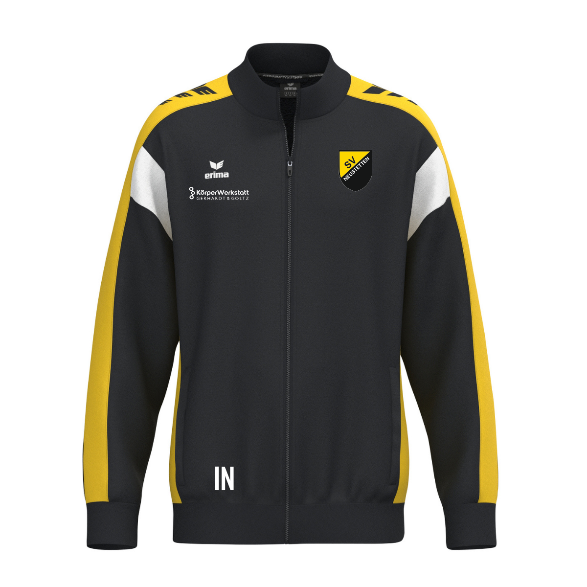 Erima CELEBRATE 125 Polyesterjacke schwarz/gelb(inkl. Bedruckung) - TA Neustetten