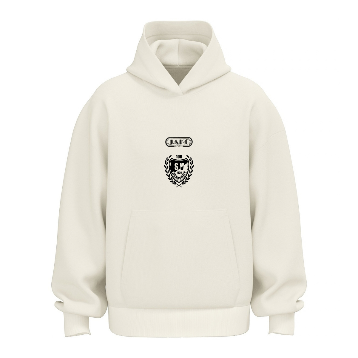 JAKO Kapuzensweat Wardrobe Off White (inkl. Bedruckung) - SV Vollmaringen