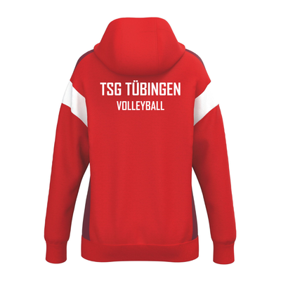 Erima CELEBRATE 125 Kapuzenjacke rot/weiß (inkl. Bedruckung) - TSG Tübingen Volleyball