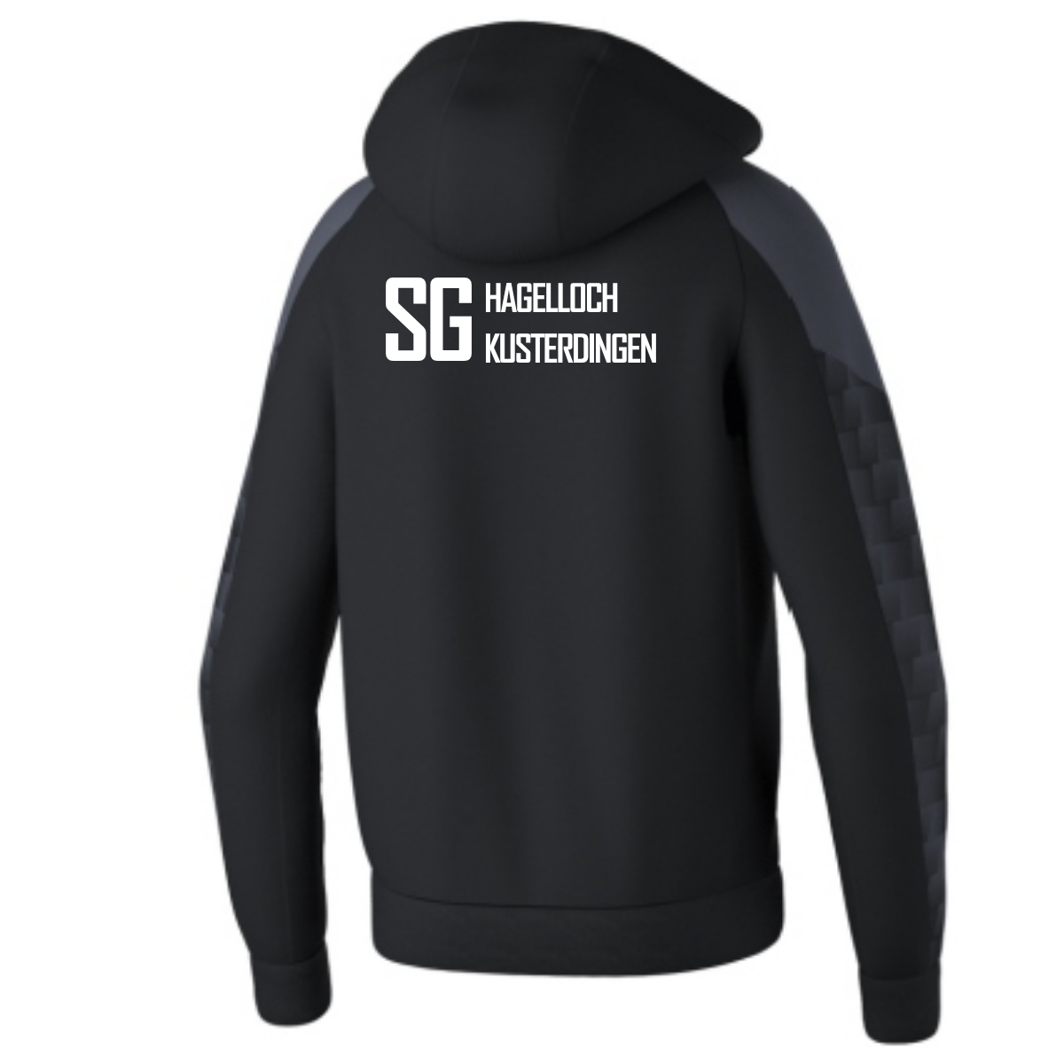 ERIMA EVO STAR Trainingsjacke mit Kapuze schwarz/slate grey (inkl. Bedruckung) - CVJM SG Hagelloch/Kusterdingen