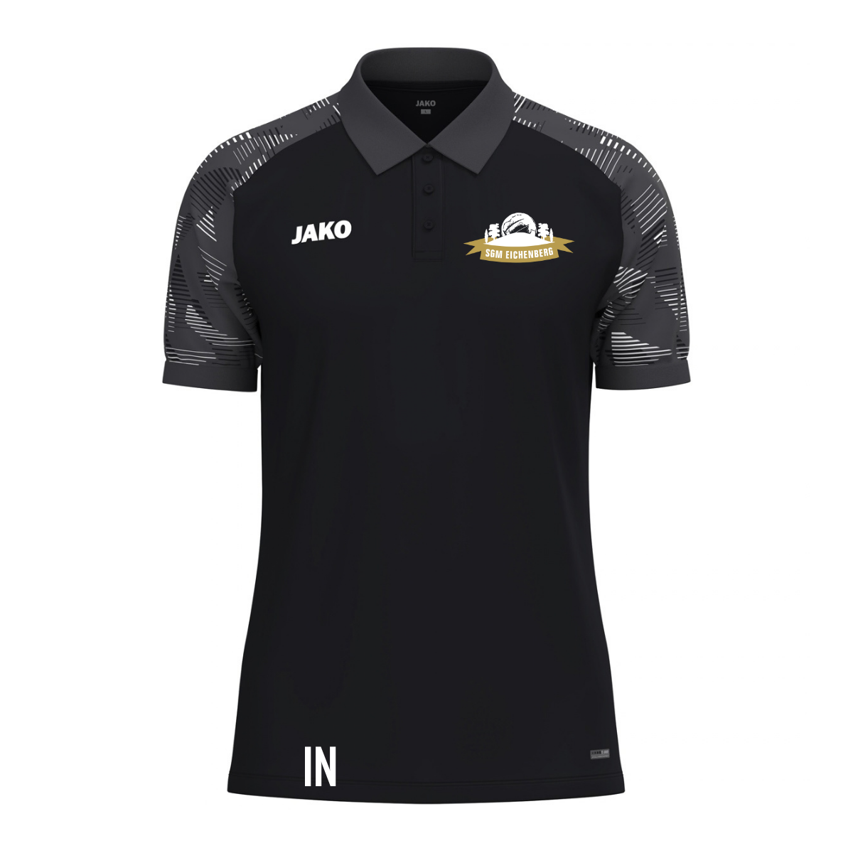 JAKO Poloshirt Sonic schwarz/anthrazit (inkl. Bedruckung) - SGM Eichenberg