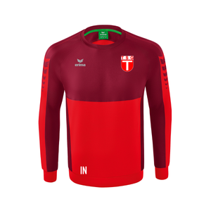 Erima Six Wings Sweatshirt rot / bordeaux (inkl. Bedruckung) - TSG Tübingen