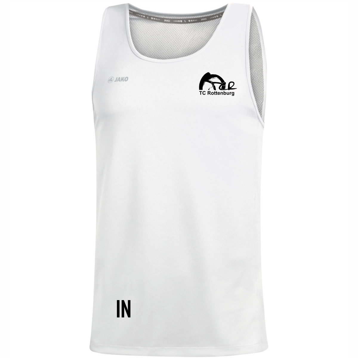 JAKO Tanktop Run 2.0 weiß (inkl. Bedruckung) - TC Rottenburg
