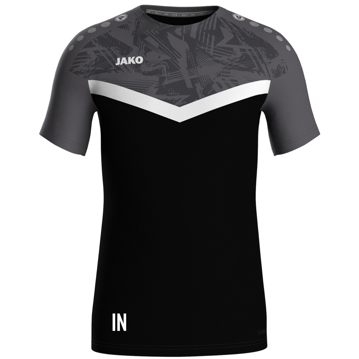 JAKO T-Shirt Iconic (inkl. Bedruckung) schwarz/anthrazit - SGM Eichenberg