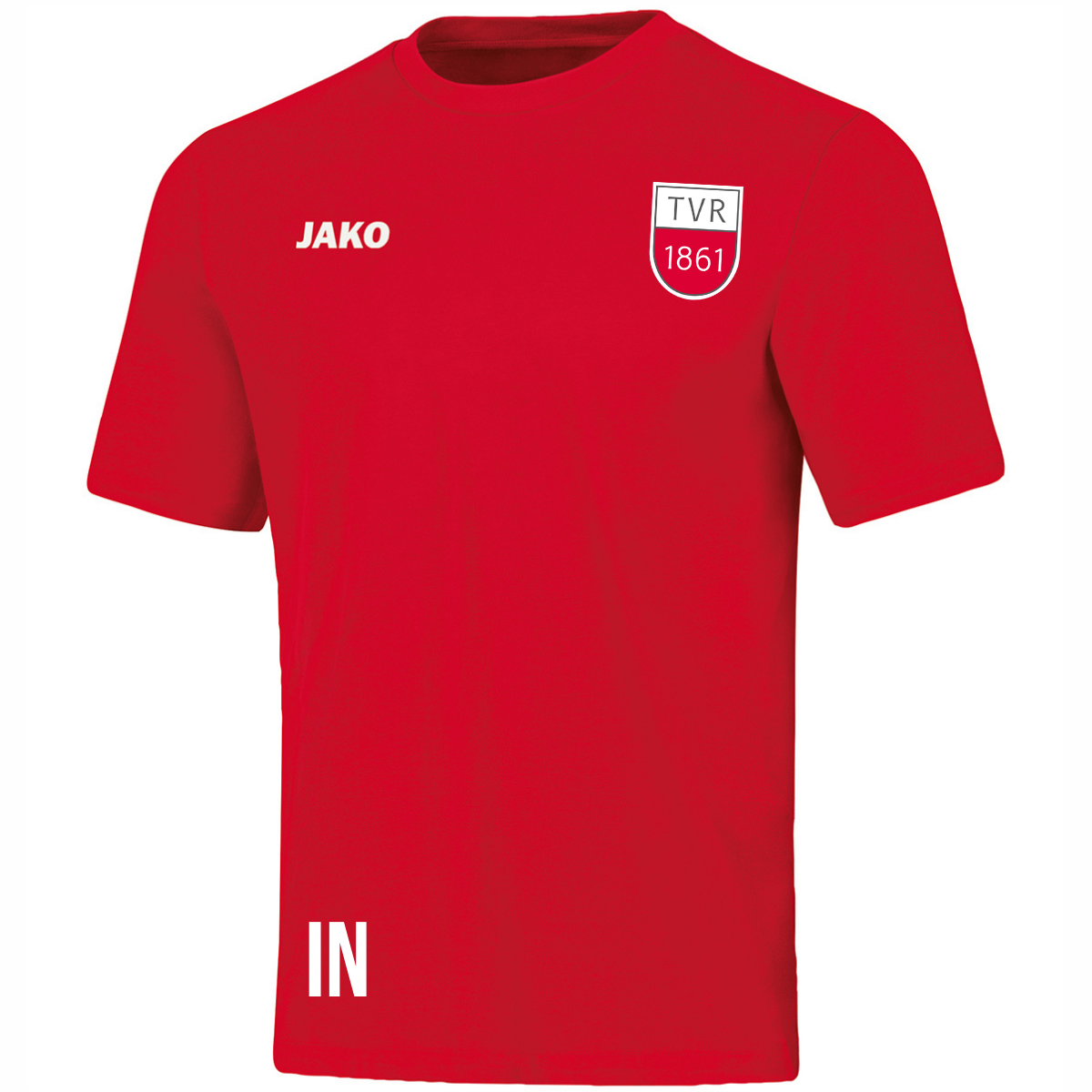 JAKO T-Shirt Base (Turnen) rot (inkl. Bedruckung) - TV Rottenburg