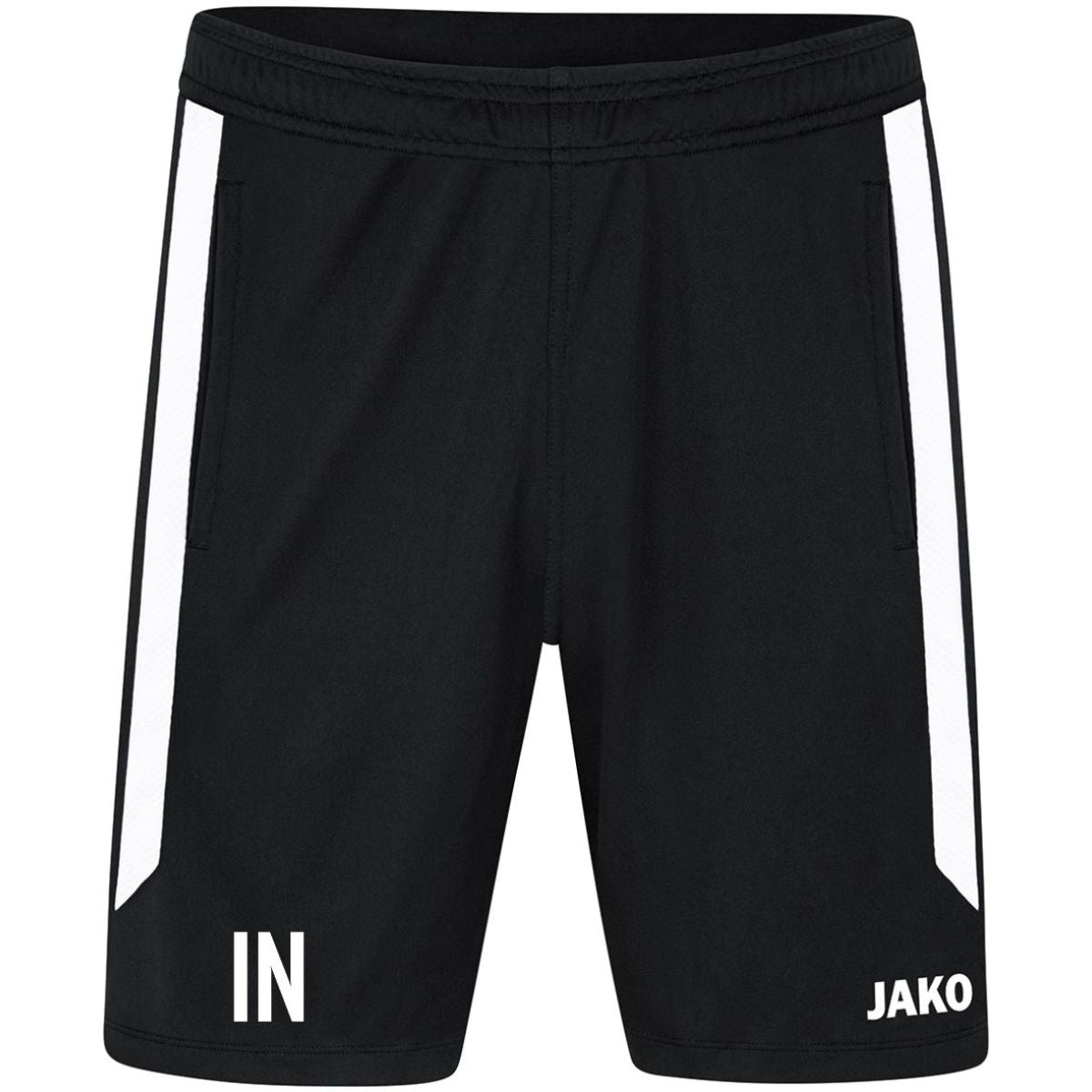 JAKO Short Power schwarz/weiß (inkl. Bedruckung) - Nur Initialen