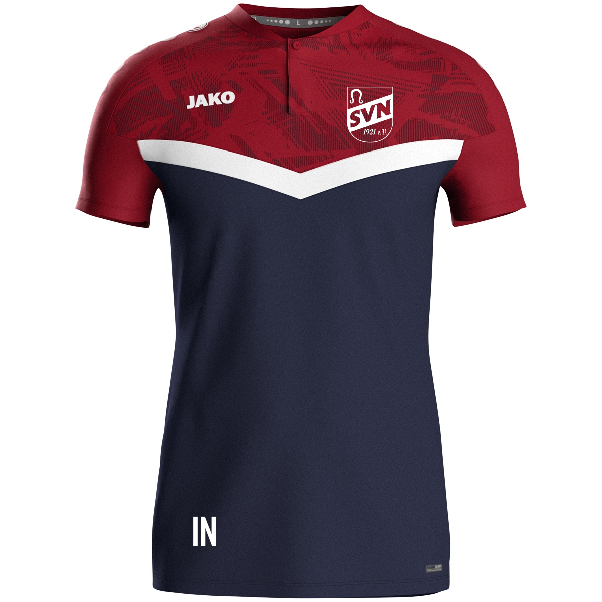 JAKO Polo Iconic marine/chili rot (inkl. Bedruckung) - SV Nufringen