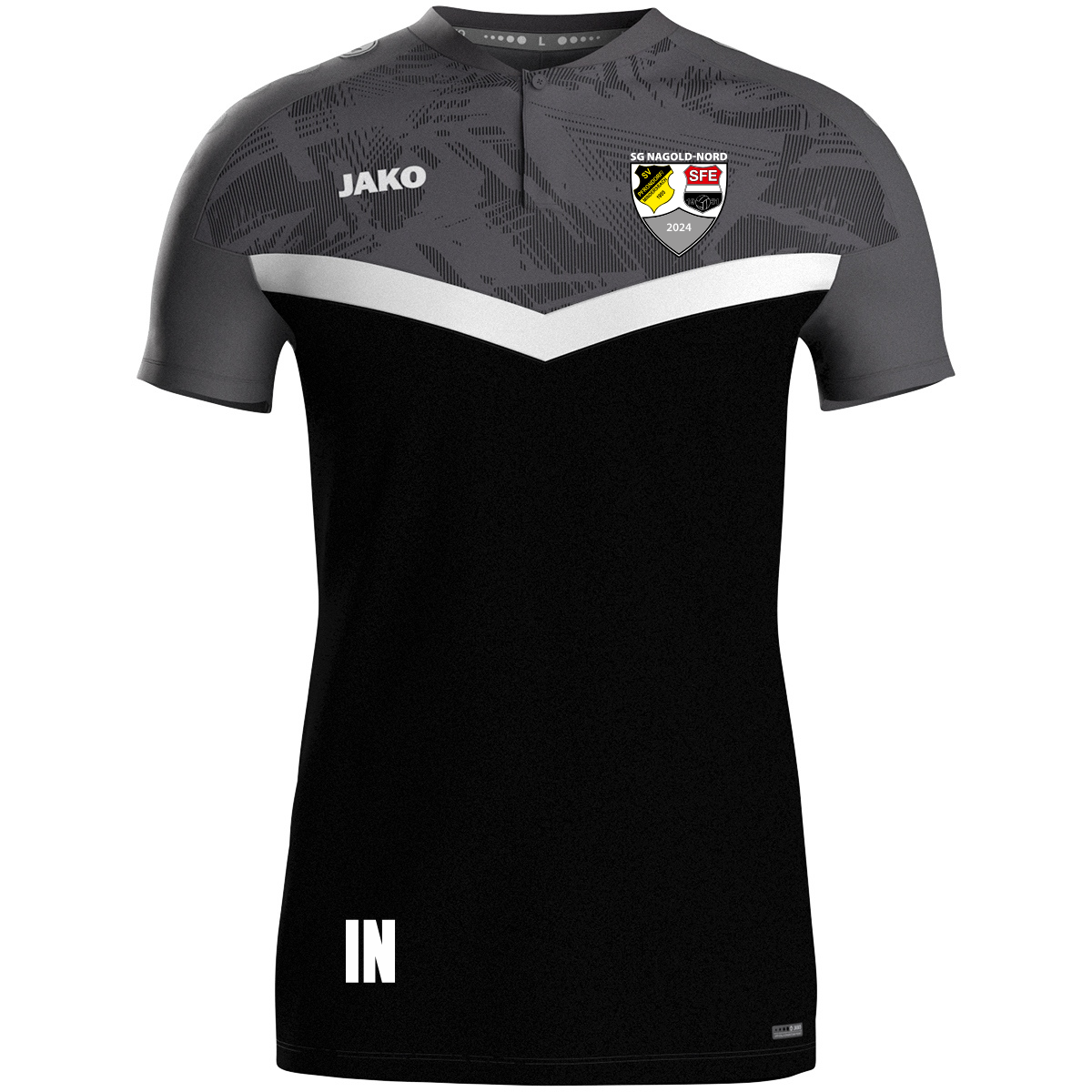 JAKO Polo Iconic schwarz/anthrazit (inkl. Bedruckung) - SG Nagold Nord