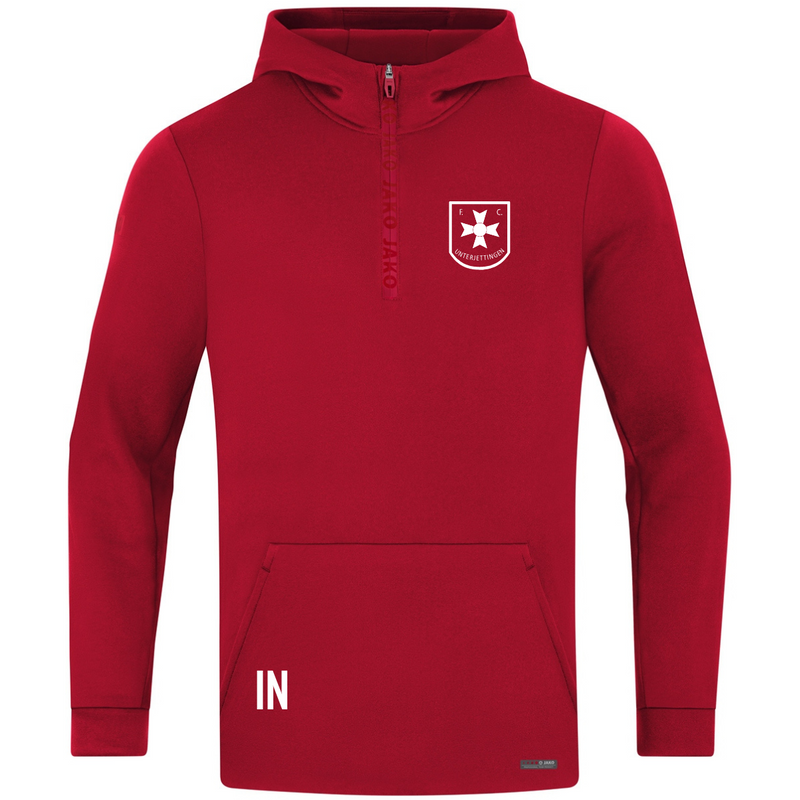 JAKO Zip Hoodie Pro Casual chili rot (inkl. Bedruckung) - FC Unterjettingen