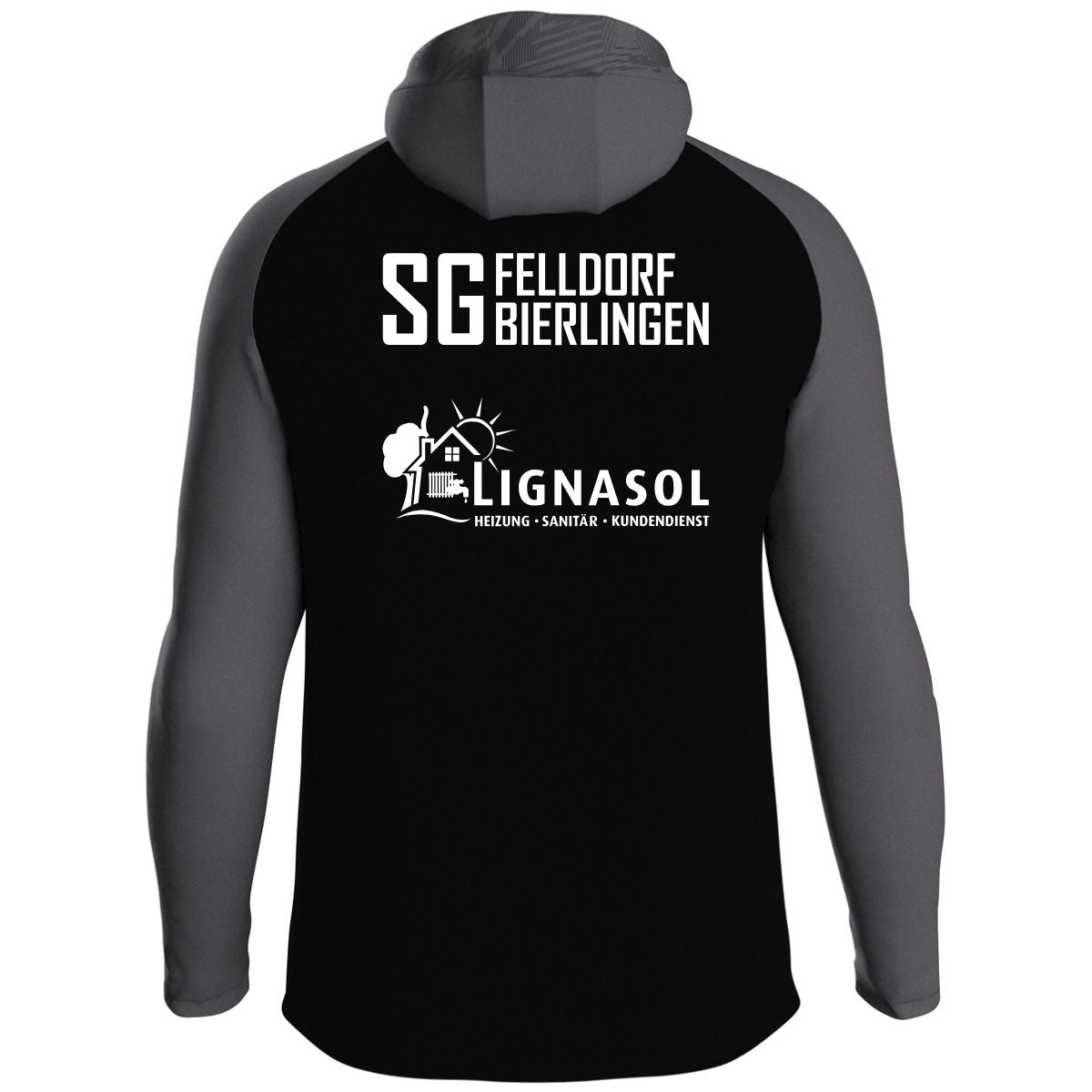 JAKO Kapuzenjacke Iconic weiß/soft grey/anthra light (inkl. Bedruckung) - SG Felldorf/Bierlingen