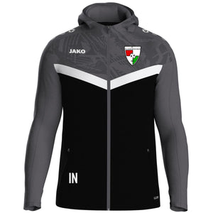 JAKO Kapuzenjacke Iconic schwarz/anthrazit (inkl. Bedruckung) - SG Felldorf/Bierlingen
