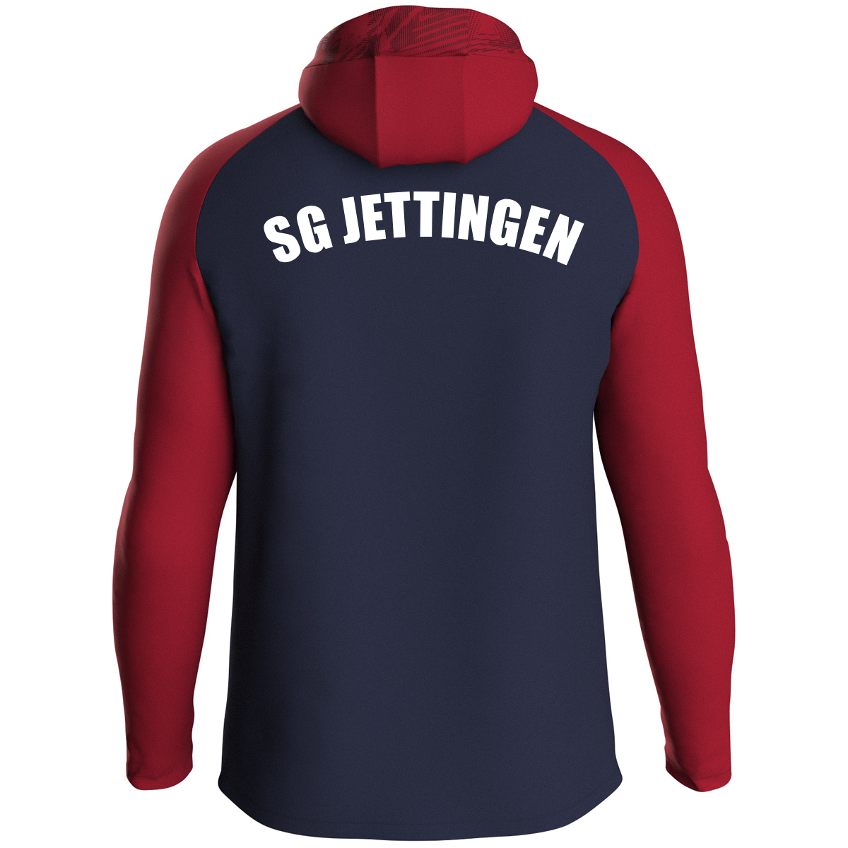 JAKO Kapuzenjacke Iconic marine/chili rot (inkl. Bedruckung) - SG Jettingen