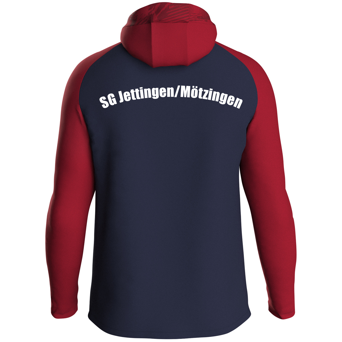 JAKO Kapuzenjacke Iconic marine/chili rot (inkl. Bedruckung) - SG Jettingen