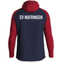 JAKO Kapuzenjacke Iconic marine/chili rot (inkl. Bedruckung) - SV Nufringen