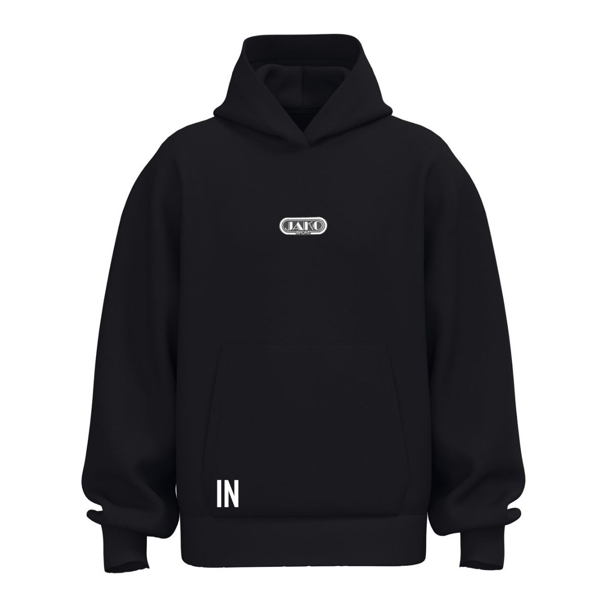 JAKO Kapuzensweat Wardrobe Schwarz (inkl. Bedruckung) - Nur Initialen