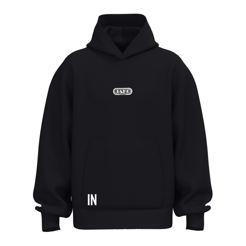 JAKO Kapuzensweat Wardrobe Schwarz (inkl. Bedruckung) - Nur Initialen