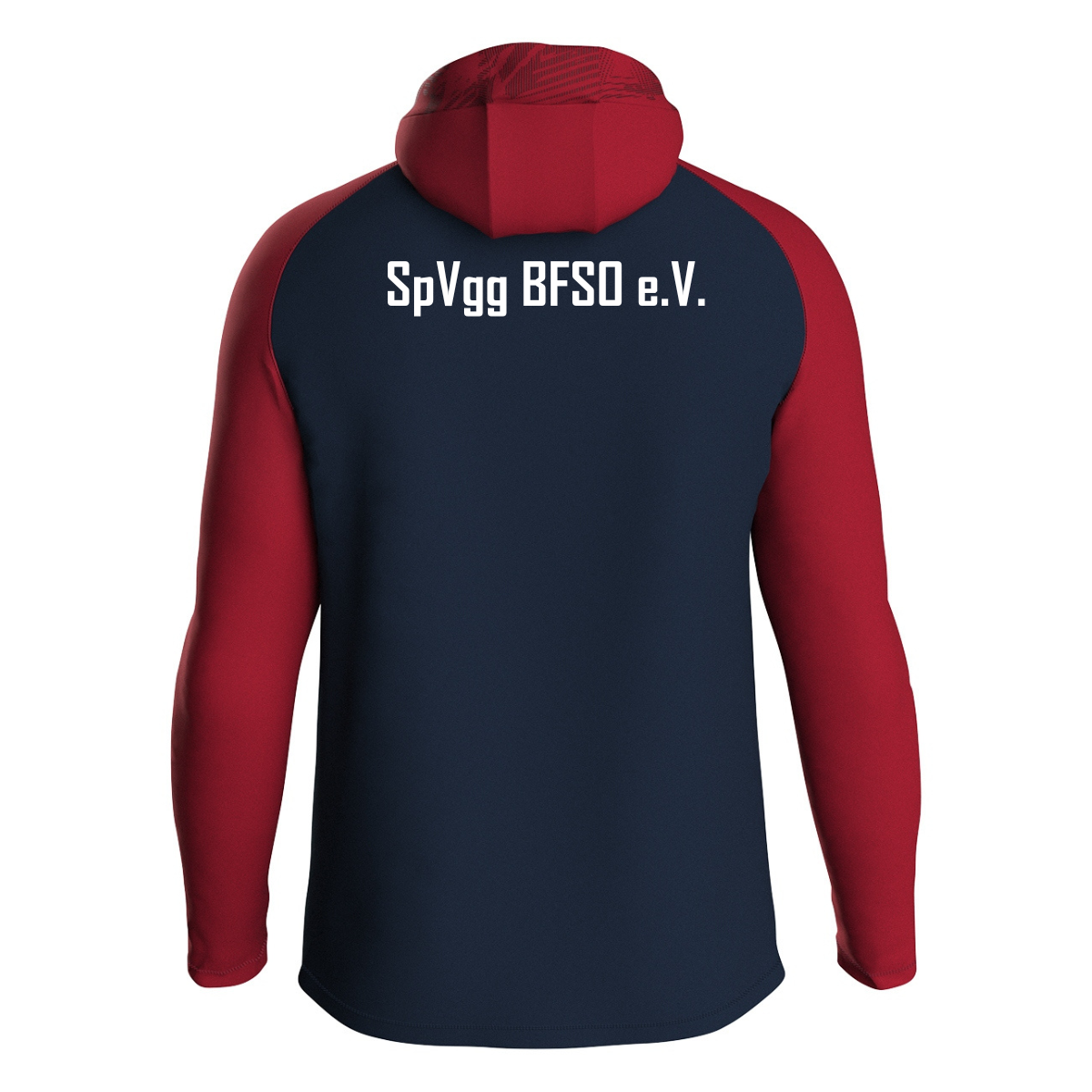 JAKO Kapuzenjacke Iconic marine/chili rot (inkl. Bedruckung) - Spvgg BFSO