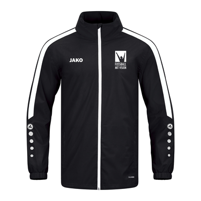 Jako Allwetterjacke Power schwarz (inkl. Bedruckung) - Fussball mit Vision
