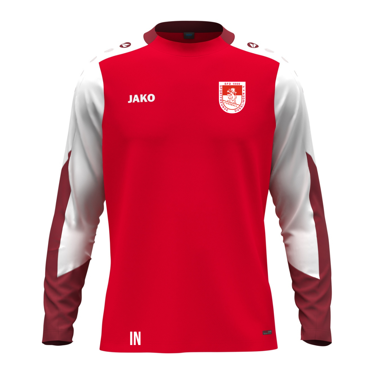JAKO Longsleeve Dynamic rot/weiß (inkl. Bedruckung) - SF Dusslingen
