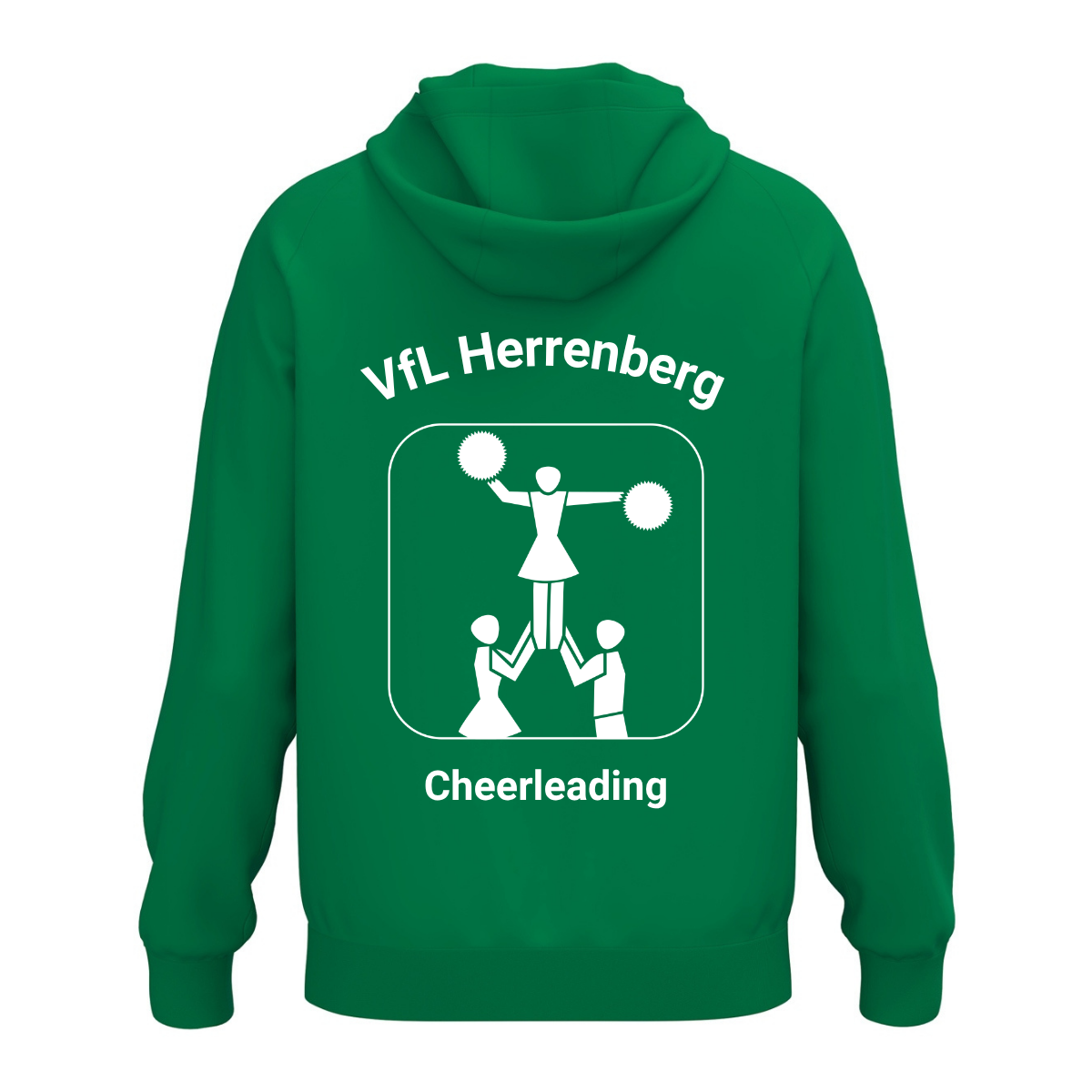 JAKO Kapuzenhoodie One Cotton Grün (inkl. Bedruckung) - VfL Herrenberg Cheerleading