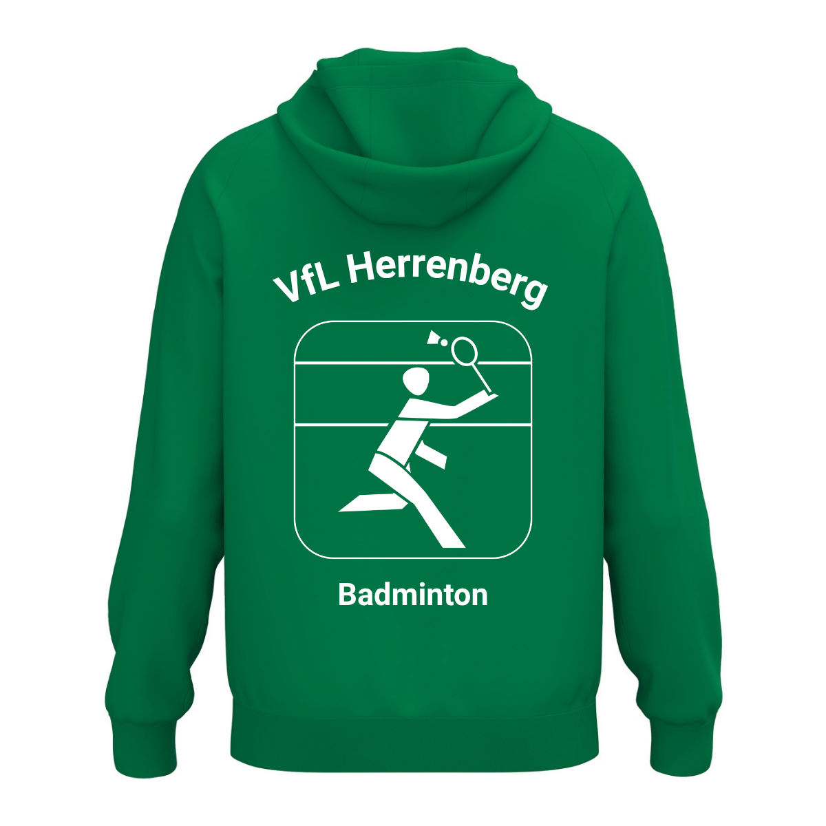 JAKO Kapuzenhoodie One Cotton Grün (inkl. Bedruckung) - VfL Herrenberg Badminton