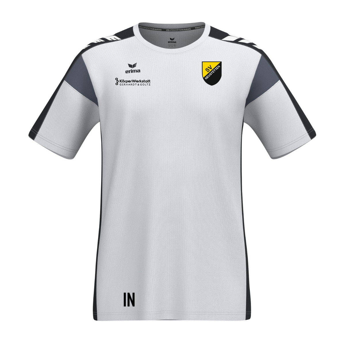 Erima CELEBRATE 125 T-Shirt Weiß/Schwarz (inkl. Bedruckung) - SV Neustetten Tennis