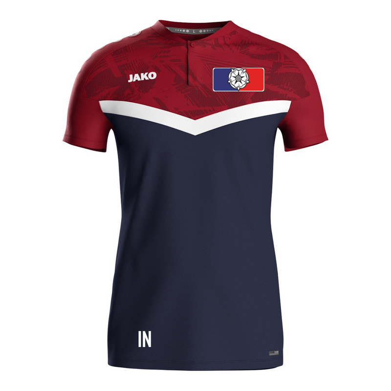 JAKO Polo Iconic marine/chili rot (inkl. Bedruckung) - SV Rosenfeld