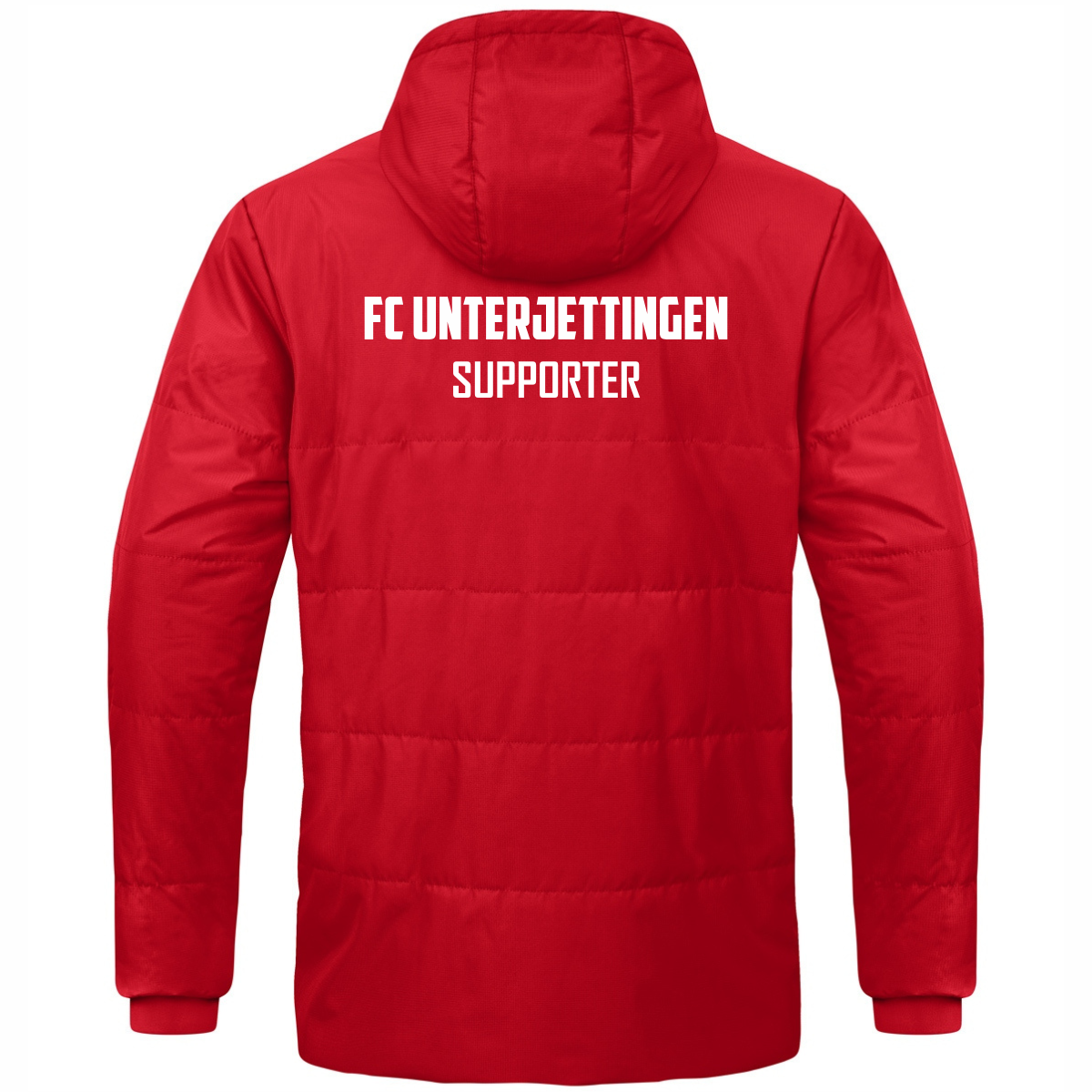 JAKO Coachjacke FAN mit Kapuze rot (inkl. Bedruckung) - FC Unterjettingen