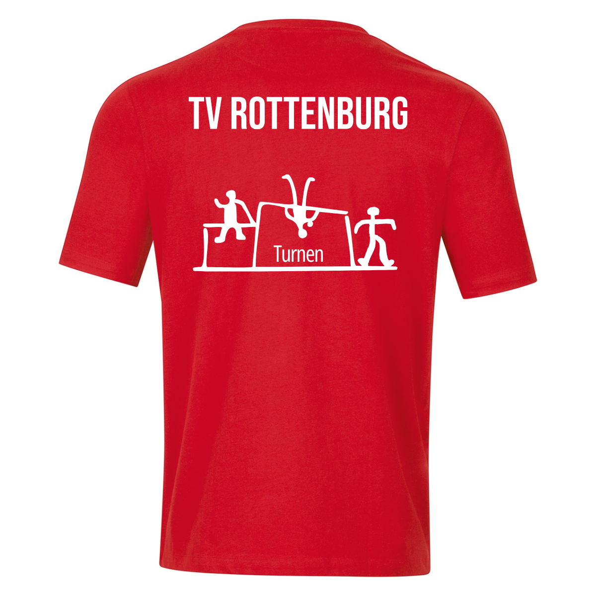 JAKO T-Shirt Base (Turnen) rot (inkl. Bedruckung) - TV Rottenburg