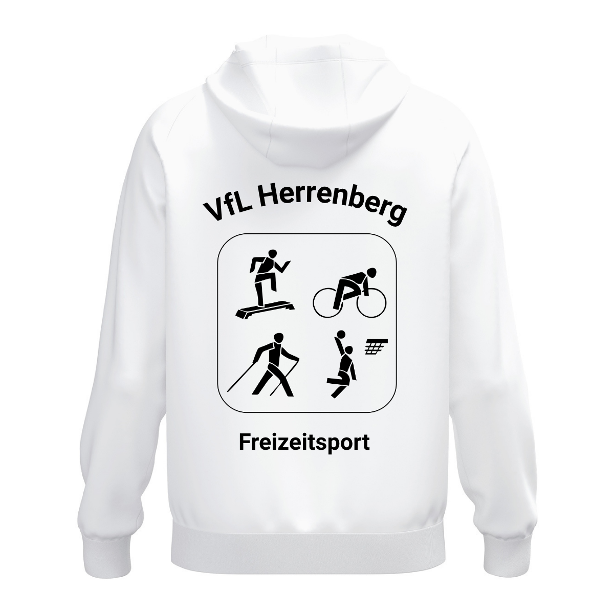 JAKO Kapuzenhoodie One Cotton Weiß (inkl. Bedruckung) - VfL Herrenberg Freizeitsport