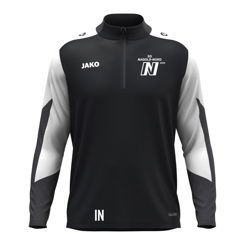 JAKO ZipTop Dynamic schwarz/weiß (inkl. Bedruckung) SG Nagold-Nord