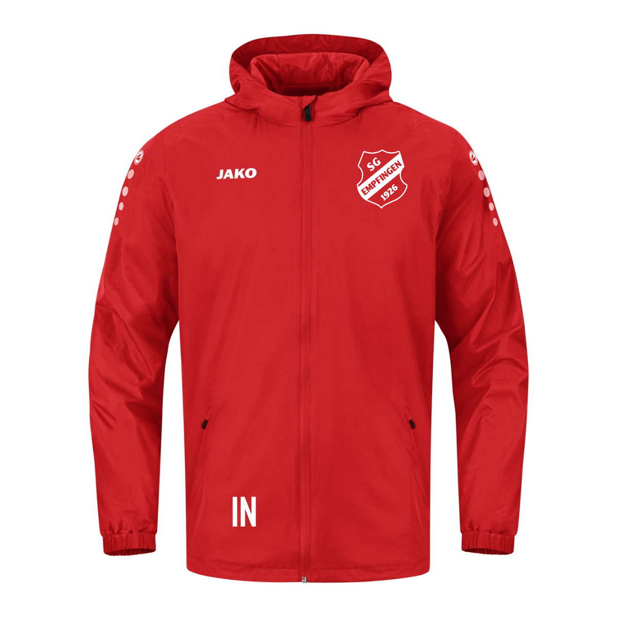 JAKO Regenjacke Team 2.0 rot (inkl. Bedruckung) - SG Empfingen