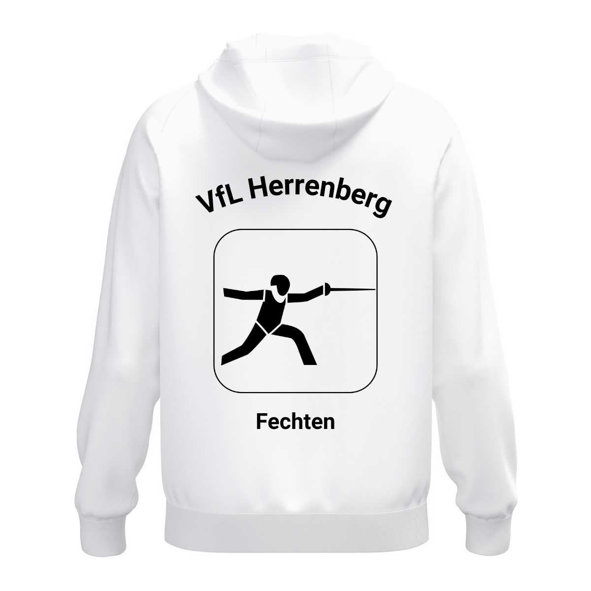 JAKO Kapuzenhoodie One Cotton Weiß (inkl. Bedruckung) - VfL Herrenberg Fechten