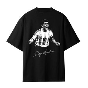 MICKI Oversized Maradona Icon T-Shirt (inkl. Bedruckung) Schwarz