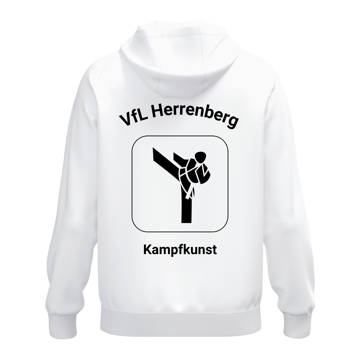 JAKO Kapuzenhoodie One Cotton Weiß (inkl. Bedruckung) - VfL Herrenberg Kampfkunst