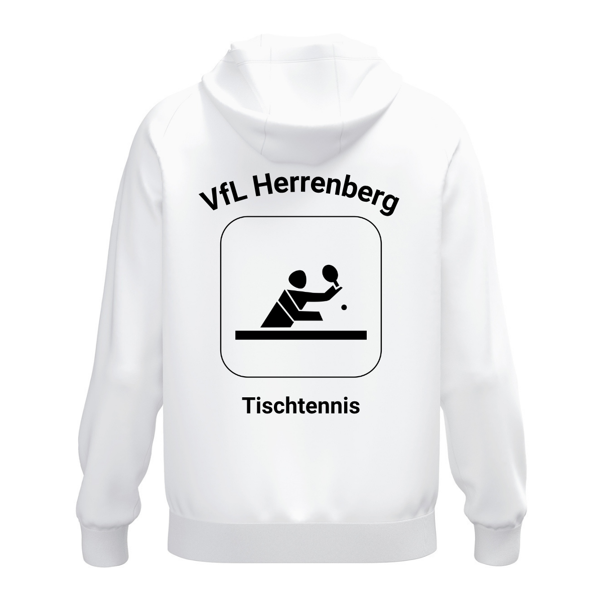 JAKO Kapuzenhoodie One Cotton Weiß (inkl. Bedruckung) - VfL Herrenberg Tischtennis