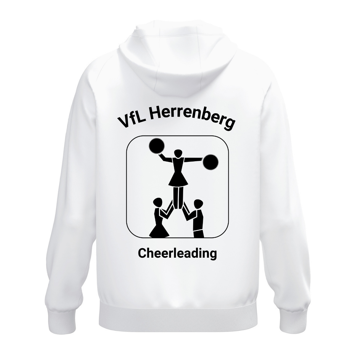 JAKO Kapuzenhoodie One Cotton Weiß (inkl. Bedruckung) - VfL Herrenberg Cheerleading