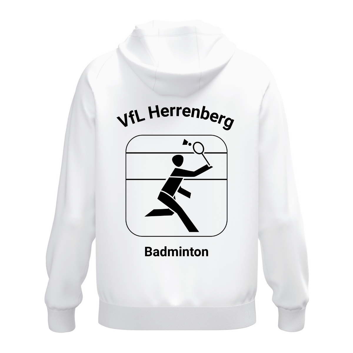 JAKO Kapuzenhoodie One Cotton Weiß (inkl. Bedruckung) - VfL Herrenberg Badminton