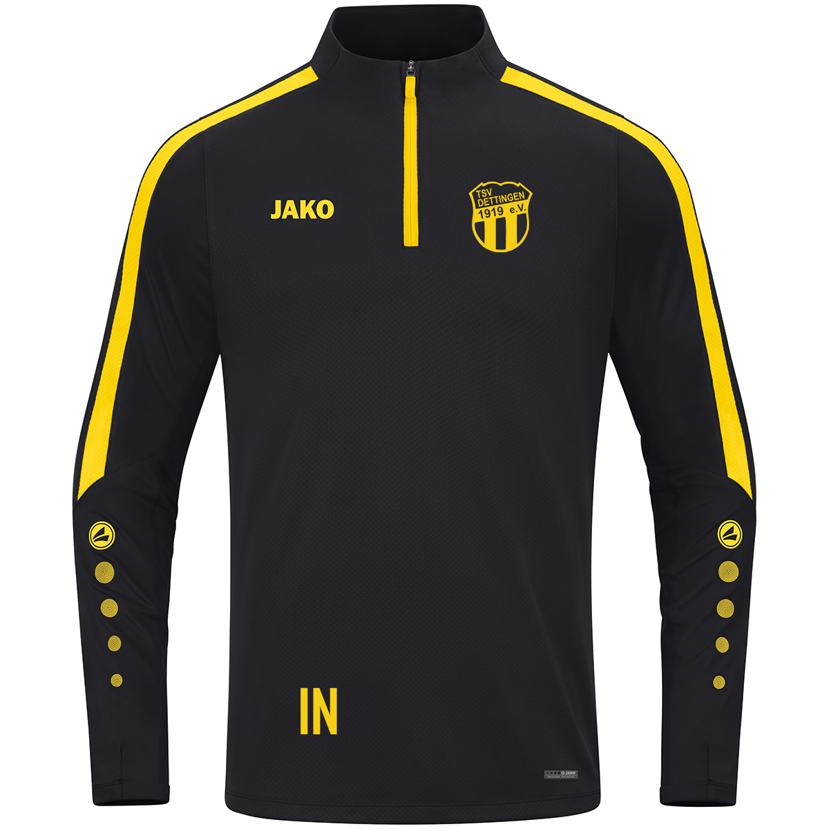 JAKO Ziptop Power schwarz/citro (inkl. Bedruckung) - TSV Dettingen