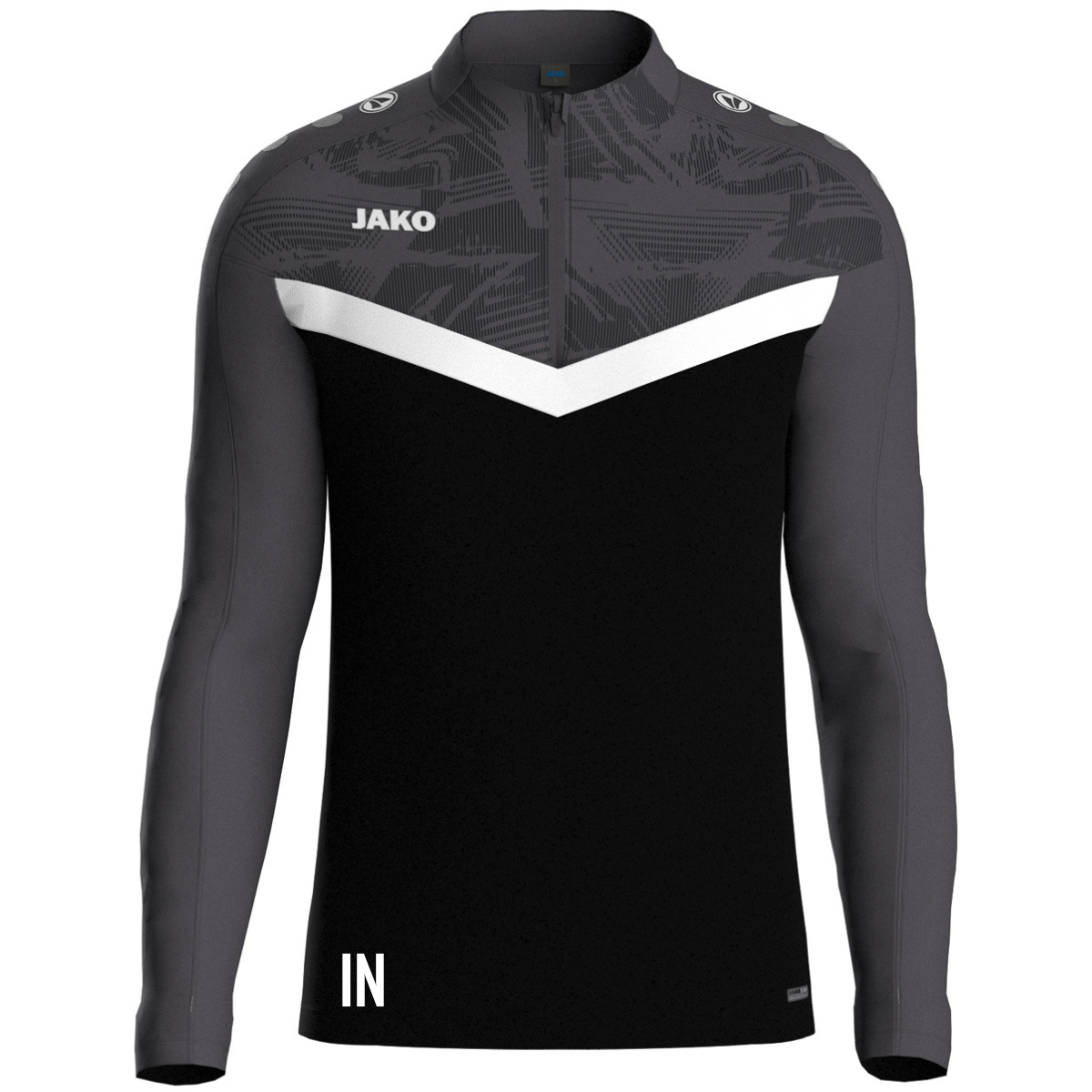 JAKO Ziptop Iconic (inkl. Bedruckung) schwarz/anthrazit - SGM Eichenberg