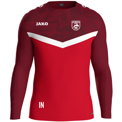 JAKO Sweat Iconic rot/weinrot (inkl. Bedruckung) - TSV Hirschau