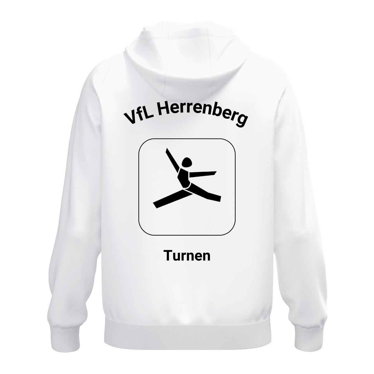 JAKO Kapuzenhoodie One Cotton Weiß (inkl. Bedruckung) - VfL Herrenberg Turnen