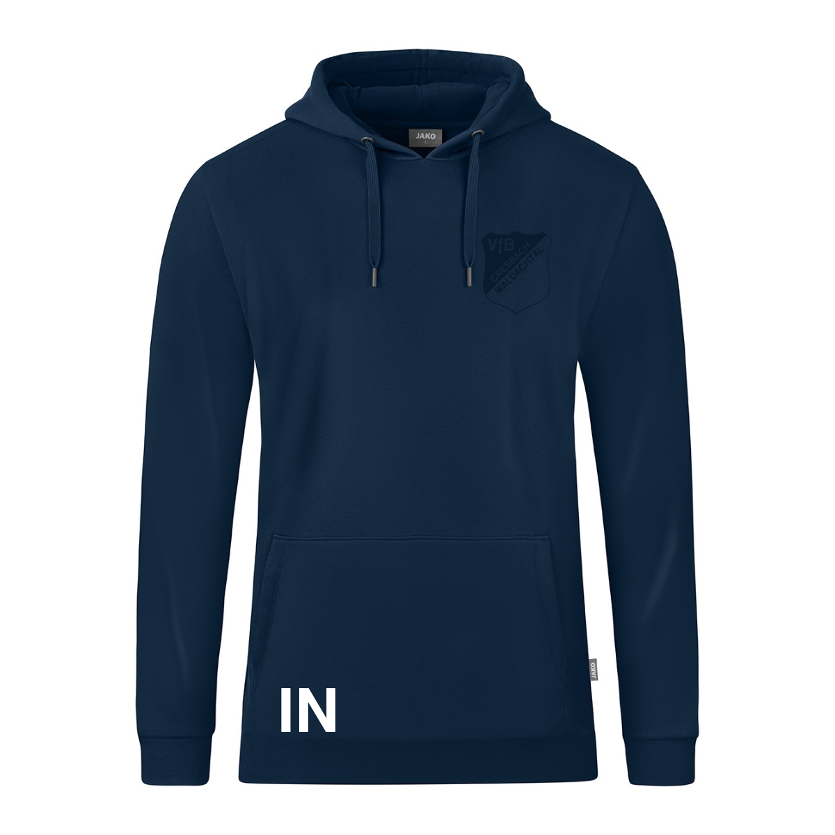 JAKO Hoodie Organic Marine (inkl. Bedruckung) - VfB Cresbach/Waldachtal